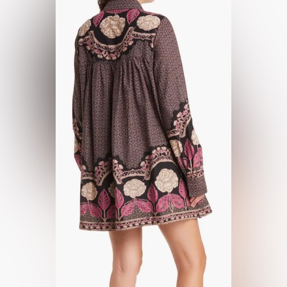 Free People Tops - Free People smell the roses shirt dress. Size Large